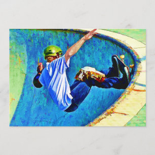 Invitation Faire de la planche à roulettes dans la cuvette