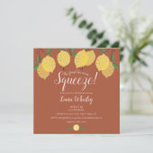 Invitation Faire de Main Squeeze Lemons Terracotta Enterremen (Debout devant)