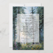 Invitation Faire débuter l'aventure Floral Forest Code QR Bab (Devant)