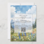 Invitation Faire débuter l'aventure Mont Code QR Baby Shower (Dos)