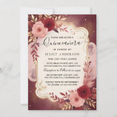Invitation Faire Dentelle de Plum Argent Gown Boho Bourgogne  (Devant)