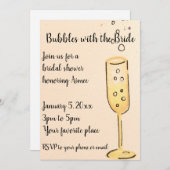 Invitation Faire des bulles avec l'invitation de la mariée (Devant / Derrière)
