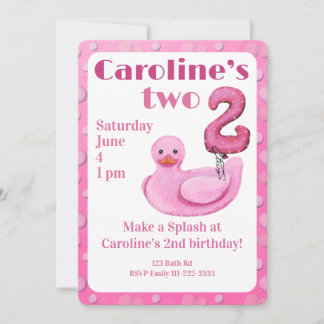 Invitation Faire des éclaboussures Canard en caoutchouc Invit