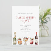 Invitation Faire des esprits brillant Noël Cocktail Invitatio (Debout devant)