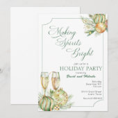 Invitation Faire des esprits brillants Fête de Fêtes Invitati (Devant / Derrière)