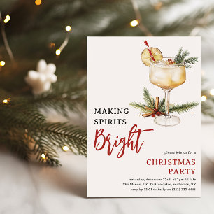 Invitation Faire des esprits lumineux Fête de Noël élégante