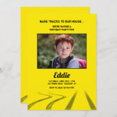 Invitation Faire des traces Photo fête d'anniversaire (Devant / Derrière)