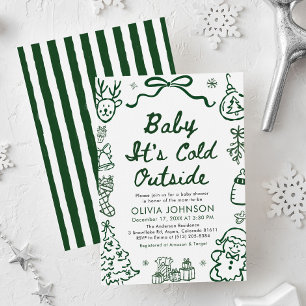 Invitation Faire Dessin Bébé Il Fait Froid Dehors Baby Shower