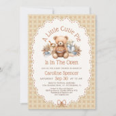 Invitation Faire Doux Automne Bébé Shower Cutie Pie (Devant)