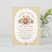 Invitation Faire Doux Automne Bébé Shower Cutie Pie (Debout devant)