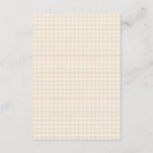 Invitation Faire du café pour bébé Shower à thème gingham (Dos)