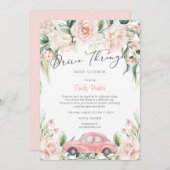 Invitation Faire du Drive Through pour une Baby Shower avec d (Devant / Derrière)