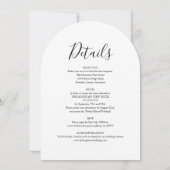 Invitation Faire Ensemble Mariage Arch Noir Et Blanc (Dos)