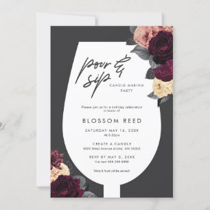 Invitation Faire et boire des bougies pour une fête