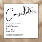 Invitation Faire et Simple Annonce d'annulation de mariage