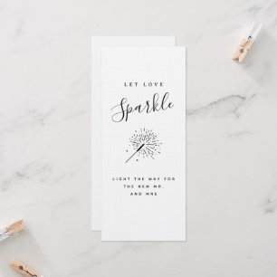 Invitation Faire étinceler l'amour Mariage minimaliste modern