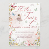 Invitation Faire Flutter et Twirl Magical Wings Premier Anniv (Devant)