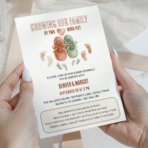 Invitation Faire grandir notre famille de deux pieds de plus