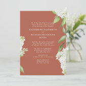 Invitation Faire Hydrangea Blanche Mariage Cannelle IV (Debout devant)