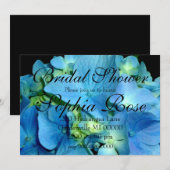 Invitation Faire hydrangea bleue floral shower de mariage  (Devant / Derrière)