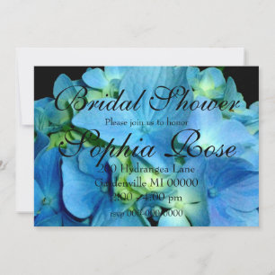 Invitation Faire hydrangea bleue floral shower de mariage
