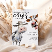 Invitation Faire la fête jusqu'à ce que les vaches rentrent à