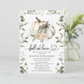 Invitation Faire l'amour Citrouille blanche verdure Shower de (Debout devant)