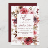 Invitation Faire l'amour Mariage Blush Automne Bohème (Devant / Derrière)