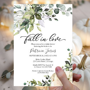 Invitation Faire l'amour verdure Citrouille Shower de mariage