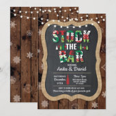 Invitation Faire le Bar Fête Couple Réception Noël Xmas (Devant / Derrière)