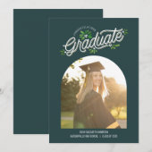 Invitation Faire l'éloge de l'annonce de remise des diplômes (Devant / Derrière)