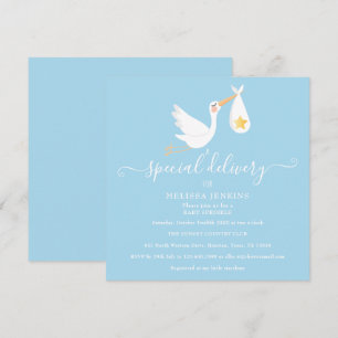 Invitation Faire livrer une cigogne Star Baby Sprinkle Shower