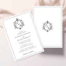 Faire Mariage au Blason Monogramme Élégant