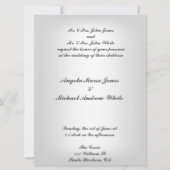 Invitation Faire Mariage Blanc Coeurs Rouges Grande Invitatio (Dos)