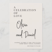Invitation Faire Mariage Code QR Photo Écriture (Devant)