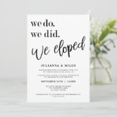 Invitation Faire Nous Nous sommes mariés Nous avons Fait une  (Debout devant)