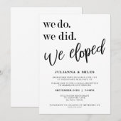 Invitation Faire Nous Nous sommes mariés Nous avons Fait une  (Devant / Derrière)