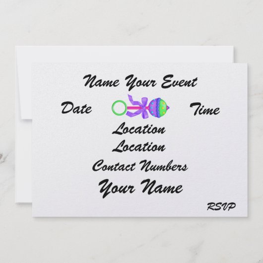 Invitation / Faire-part (Dos)