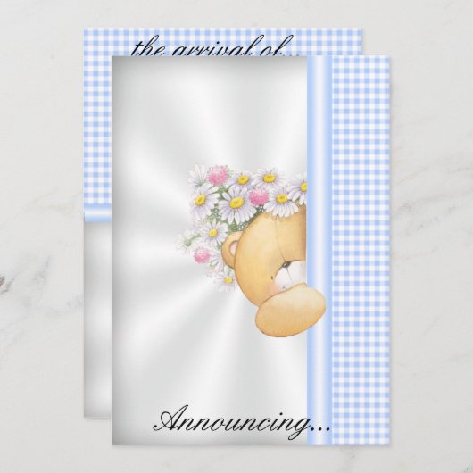Invitation Faire-part bébé (Devant / Derrière)