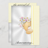 Invitation Faire-part bébé (Devant / Derrière)