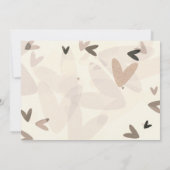 Invitation Faire part chic de douche de mariée coeurs roses e (Dos)