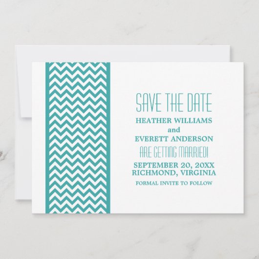 Invitation Faire part d'annonce de date de mariage avec bordu (Devant)