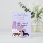 Invitation Faire part d'annonce de date de mariage pour l'amo (Debout devant)