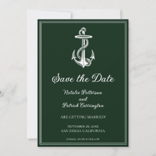 Invitation Faire part d'annonce de mariage vert émeraude avec