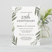 Invitation Faire part de 25e anniversaire de mariage Couronne (Debout devant)