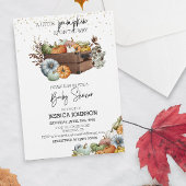 Invitation Faire part de Baby Shower à l'aquarelle Citrouille