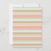 Invitation Faire part de Baby Shower Bohème Tente Indienne Fi (Dos)