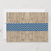 Invitation Faire part de Baby Shower Garçon Craie Rustique An (Dos)