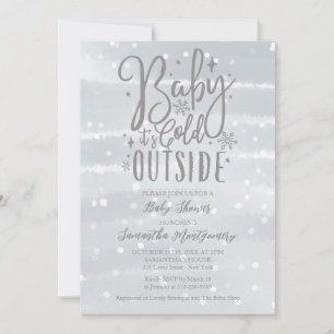 Invitation Faire part de Baby Shower Gris Argent Bébé fait fr