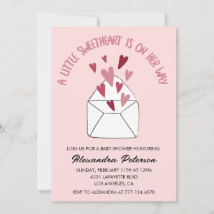 Invitation Faire part de baby shower pour la Saint-Valentin e